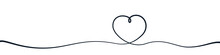 Lined Heart Shape On White Illustration