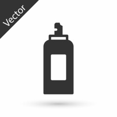 Poster - Grey Paint spray can icon isolated on white background. Vector