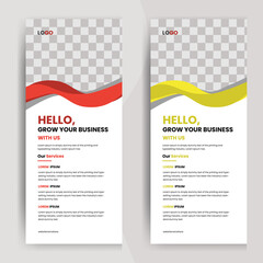 Wall Mural - Corporate Modern Roll Up Banner Design Template with two color variations for company and business
