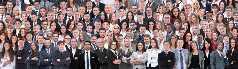 Business people group collage background