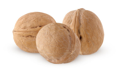 Wall Mural - walnuts isolated on a white background