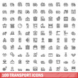 © ylivdesign - 100 transport icons set, outline style