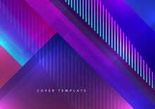 Abstract Business Template. Brochure Layout, Modern Cover Design Annual Report, Poster, A4 Flyer With Rectangles, Triangles, Squares Diagonal Lines. Vector