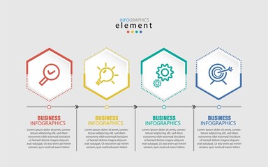 four options infographic template. business infographic template. annual report, magazine, web, internet information template vector illustration Eps10