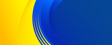 Vector Illustration Of Abstract Background In Blue And Yellow Colors.