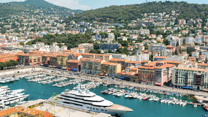 Wall Mural - View of the sea port in Nice, France