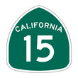 California state route 15 sign 