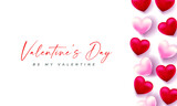 valentines day 3d hearts cute love banner romantic