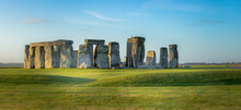 Panorama View Of Stonehenge, A Prehistoric Site In England