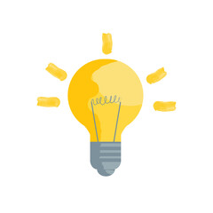 Light bulb vector icon isolated 