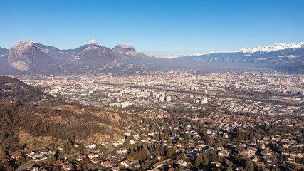 L'agglormération de Grenoble depuis Seyssins