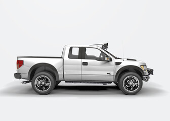 Canvas Print - 3d rendering mock up pickup