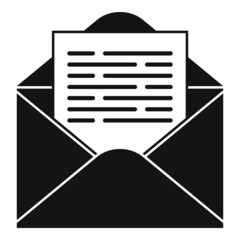 Poster - Postal envelope icon simple vector. Email letter