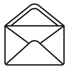 Poster - envelope icon outline vector. mail letter