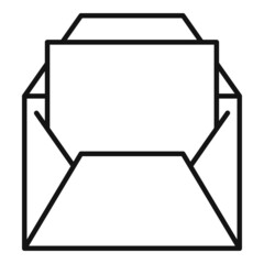 Poster - envelope mail icon outline vector. email letter