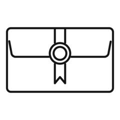 Poster - envelope message icon outline vector. mail letter