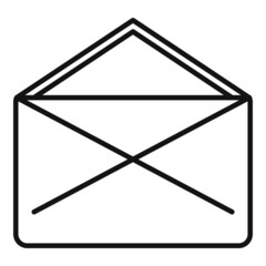 Poster - close envelope icon outline vector. mail letter