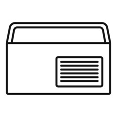 Poster - note envelope icon outline vector. mail letter