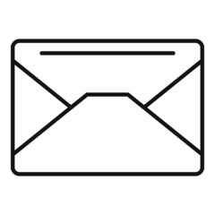 Poster - postcard envelope icon outline vector. mail letter