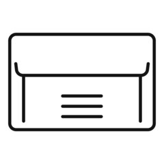 Poster - communication envelope icon outline vector. mail paper