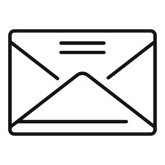Poster - information envelope icon outline vector. paper mail