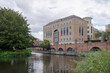 Houses by Kennet River in town centre of Reading, United Kingdom