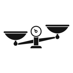 Poster - Scale comparison icon simple vector. Equal idea