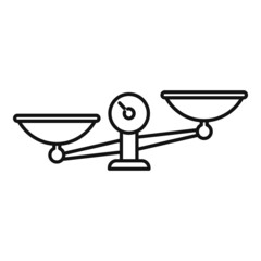 Poster - Scale comparison icon outline vector. Equal idea
