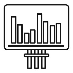 Poster - Graph comparison icon outline vector. Compare business