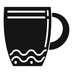 Canvas Print - Ceramic mug icon simple vector. Coffee cup