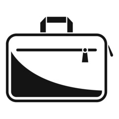 Sticker - Laptop bag equipment icon simple vector. Backpack case