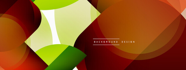 Round triangle shapes lines and circles. Geometric vector illustration for wallpaper banner background or landing page