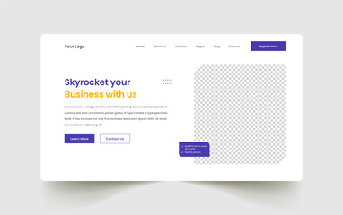 Wall Mural - Corporate business website landing page ui template design template 