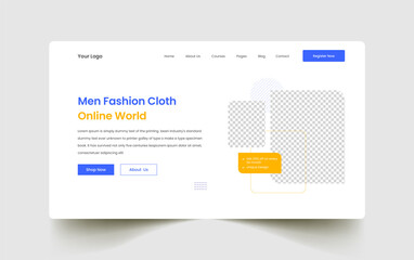 Wall Mural - Corporate business website landing page ui template design template 