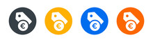 Euro Symbol Sale Label Sign.