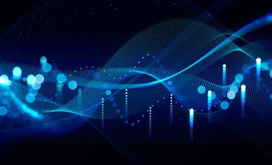 Poster - metaverse hologram, digital information and cyberspace