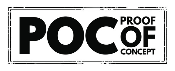 Poster - POC - Proof of Concept acronym text stamp, business concept background