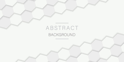 Wall Mural - abstract hexagon futuristic geometric background. 3d white and grey honeycomb geometric pattern. hex