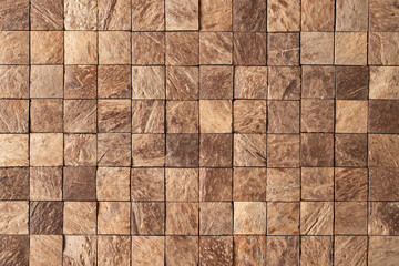 Wall Mural - surface of wall panel made boards as a background. brown wood texture