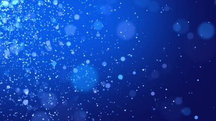 Wall Mural - particles background blue falling bokeh motion