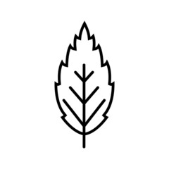  Tree leaf line icon, vector outline logo isolated on white background
