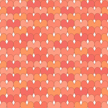 Seamless Red Hearts. Seamless Cartoon Hearts. Seamless Pattern For Valentine's Day Decoration.