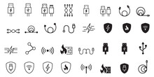 Cable Icons Vector Illustration