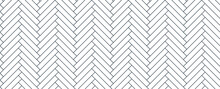 Vintage Flat Pattern With Black Herringbone Wooden Floor. Geometric Texture Background. Parquet Design Texture. Top View. Vector Illustration 10 Eps