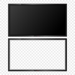 Wall Mural - LCD or LED tv screen or display. Vector illustration.