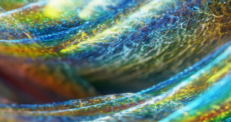 Poster - beautiful abstract background in iridescent rainbow colors. vibrant macro wallpaper, textured effect