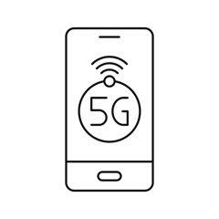 Poster - 5G technology smart mobile icon