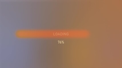 Aufkleber - Loading process to complete. Motion. Futuristic loading screen with 0 to 100 percentage in a line, concept of computer digital technologies.