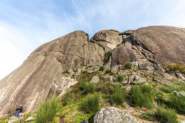 Poster - climbing on a rock