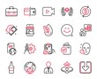 © blankstock - Vector Set of Business icons related to Verification document, Cogwheel dividers and Vip table icons. Refresh bitcoin, Budget accounting and Marketplace signs. Translation service, Human. Vector